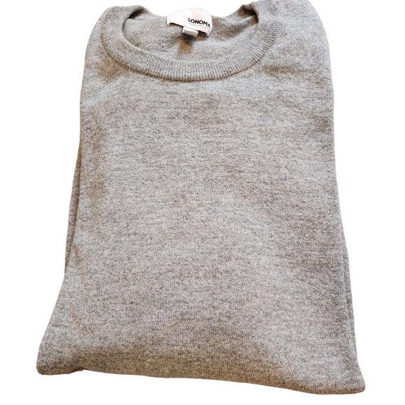 SONOMA Men's light gray crewneck sweater, LG EUC - Picture 4 of 5